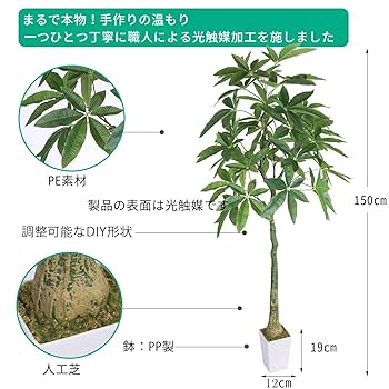 光触媒　人工観葉植物　ウォールグリーン　フェイクグリーン　パキラエレガンス200 観葉植物 フェイクグリーン 光触媒 パキラ 人工観葉植物 造花 V